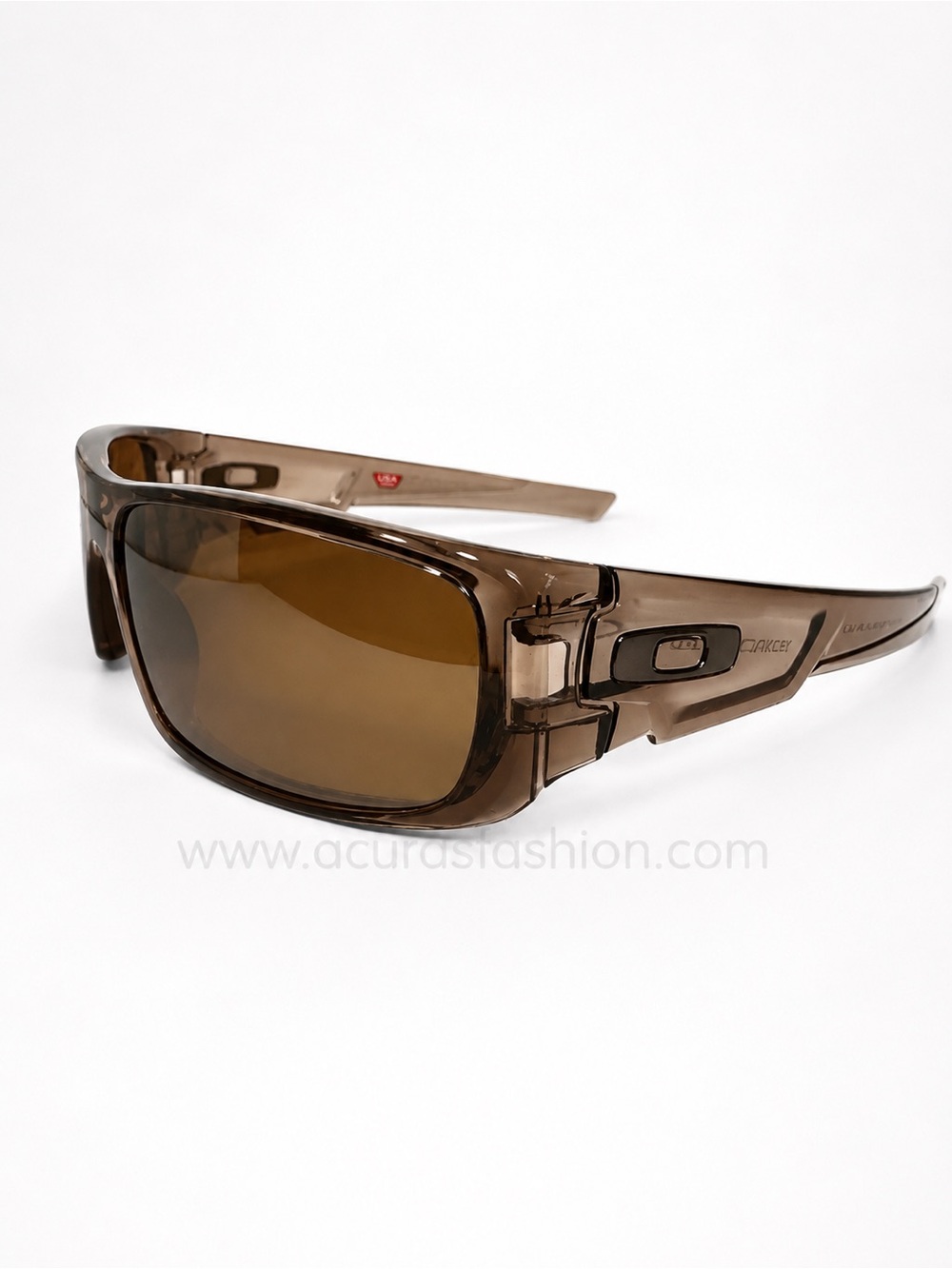 Oakley Brown Transparent Frame Sunglasses with Brown Lenses